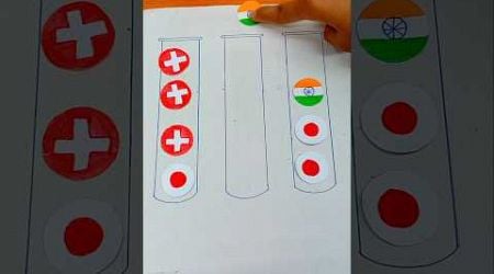 Indian Flag+Switzerland Flag+ Japan Flag Very Easy Best Idea Mini Game Independence Day #shorts