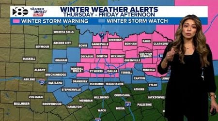 DFW Weer: Winterstormwaarschuwing uitgegeven - hoeveel sneeuw, natte sneeuw en ijzel zal Noord-Texas g