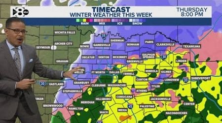 DFW-sneeuwvoorspelling: winters weer trekt naar het westen van Noord-Texas