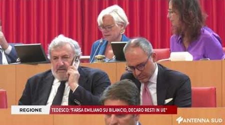 4 GENNAIO 2025 - REGIONE, TEDESCO: &quot;FARSA EMILIANO SU BILANCIO, DECARO RESTI IN UE&quot;