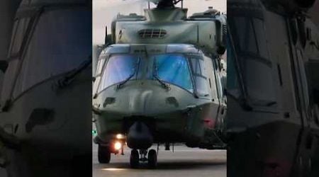 Amazing Big Military Helicopter NH90 Belgian Air Force Taxi &amp; Close Up Rotor Sound