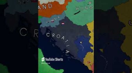 Croatia vs Bosnia and Herzegovina #history #map #ageofhistory2 #shorts #europe #ageofhistory