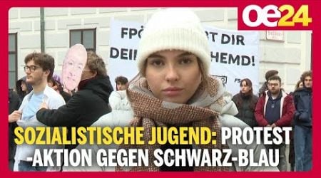 Sozialistische Jugend: Protestaktion gegen Schwarz-Blau