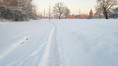 Snowy morning on Latvia's roads