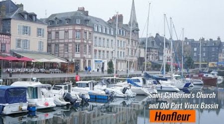 Saint Catherine&#39;s Church and Old Port Vieux Bassin - Honfleur, France