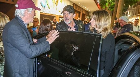 Richard Gere and Antonio Banderas enjoy a night out at the theatre in Malaga