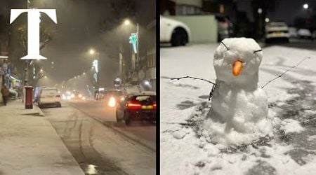 Snowfall causes disruption to travel in the UK