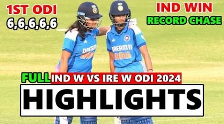 Full Highlights | India Vs Ireland Women 1st Odi Match 2025 | Ind w Vs Ire w highlights