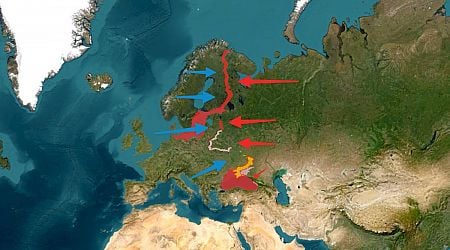 Map Shows Possible WWIII Frontlines if Russia Invaded Europe