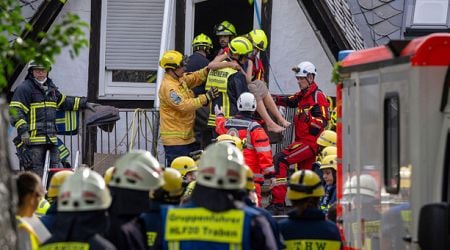 Two dead and several trapped after hotel partially collapses in Germany