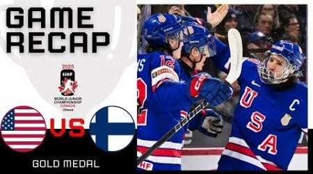 USA vs FINLAND GOLD MEDAL GAME HIGHLIGHTS | 2025 IIHF World Junior Championship