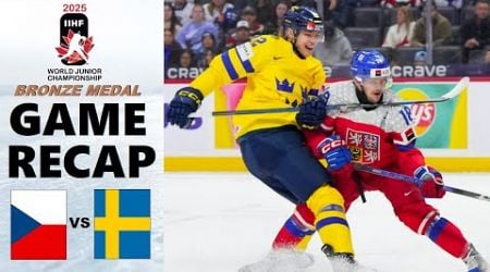 CZECHIA vs SWEDEN Highlights | 2025 IIHF World Junior Championship