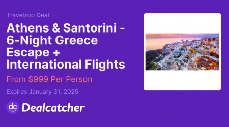 Travelzoo - Athens & Santorini - 6-Night Greece Escape + International Flights