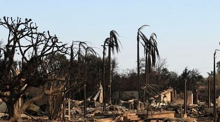 Los Angeles wildfires: firefighters make minor progress as intense winds ease briefly; stay at home warning issued over smoke pollution