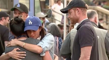 Harry and Meghan hug fire victims and open LA home to evacuees after going into 'crisis mode'