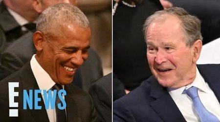 George W. Bush Gives Barack Obama a BELLY TAP in Viral Exchange | E! News