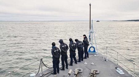 Estonia steps up patrols in the icy Baltic Sea in a show of force after suspected cable sabotage