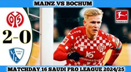 MAINZ VS BOCHUM | 2-0 | Matchday 16 Bundesliga 2024/25