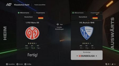 Lets Simulate FC 25 Bundesliga 16. Spieltag 1. FSV Mainz 05 VS VFL Bochum