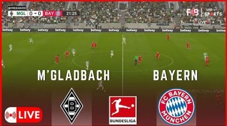 M&#39;GLADBACH GEGEN BAYERN LIVE | BUNDESLIGA 24/25 | SIMULATION &amp; LIVE-ERGEBNIS #germany