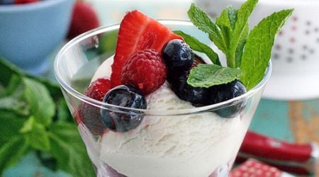 Coconut Milk Ice Cream Berry Parfaits