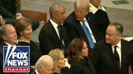 Trump, Obama chat at Jimmy Carter&#39;s funeral