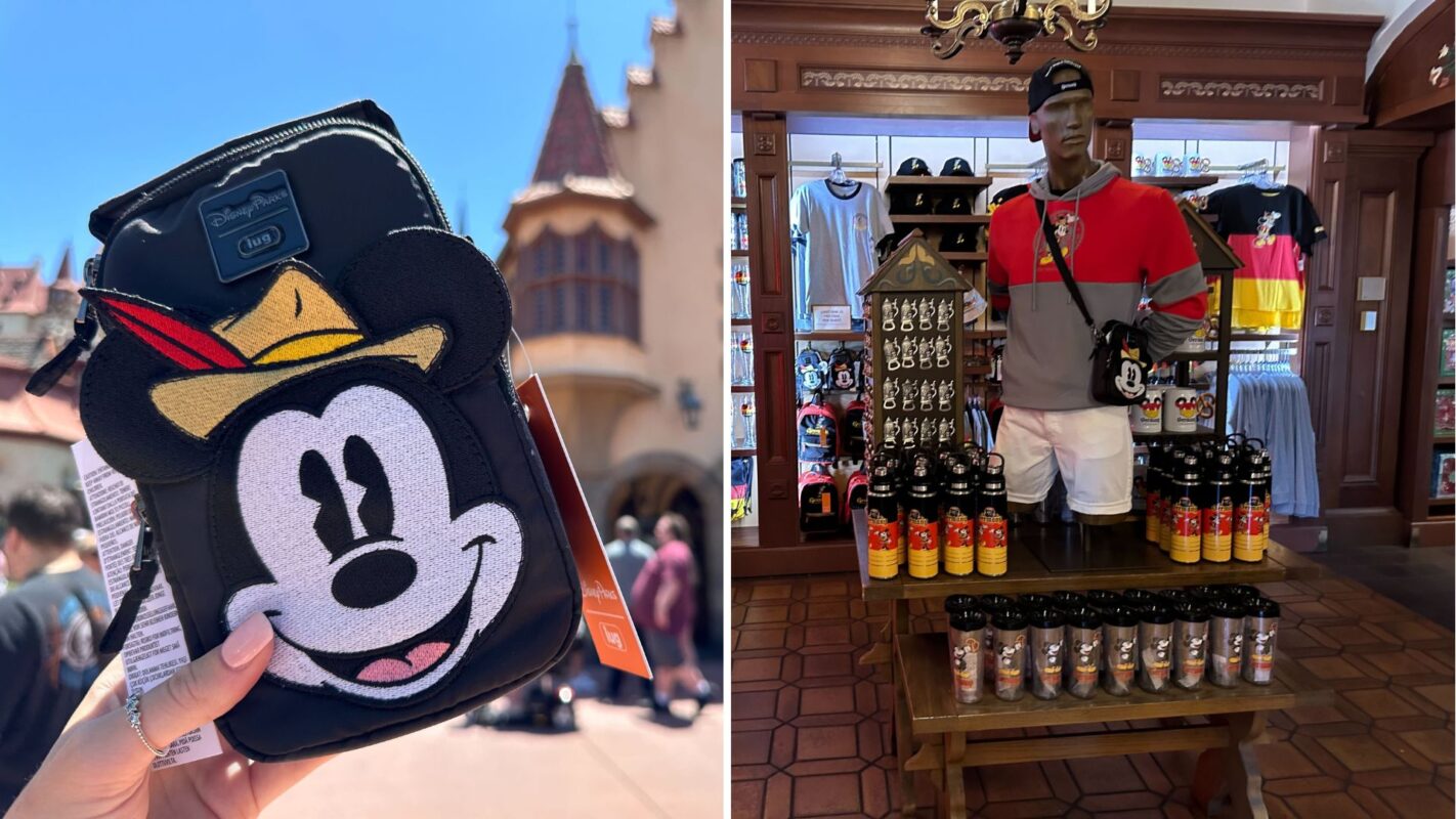 New Mickey Germany Pavilion Merchandise Including Lug Bags at EPCOT