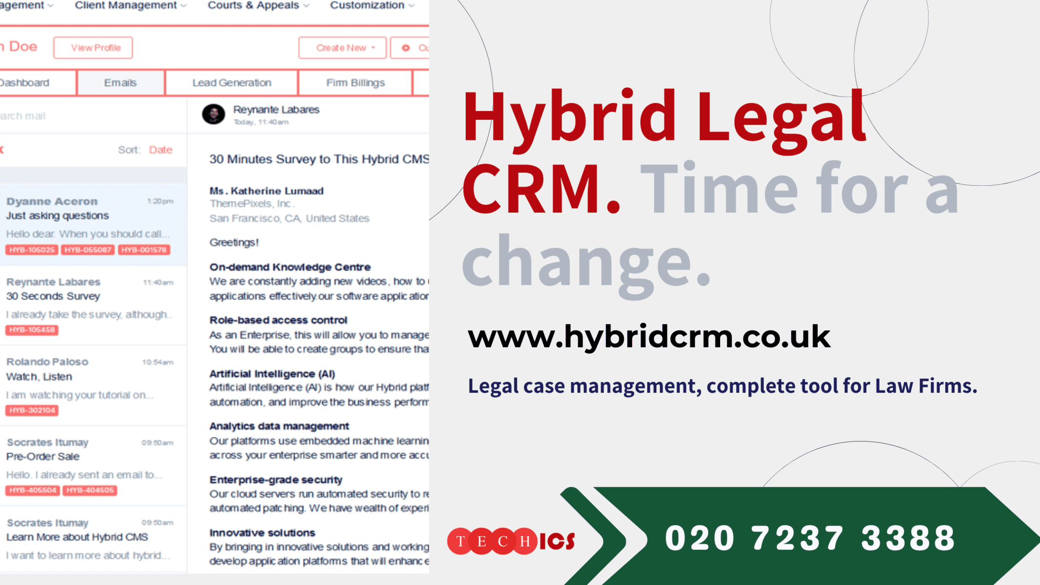 Hybrid Legal CRM, collective intelligence