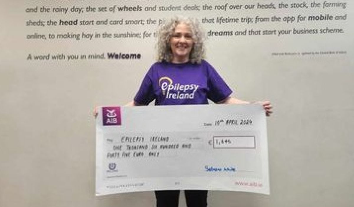Donegal woman hosts fundraiser to thank Epilepsy Ireland
