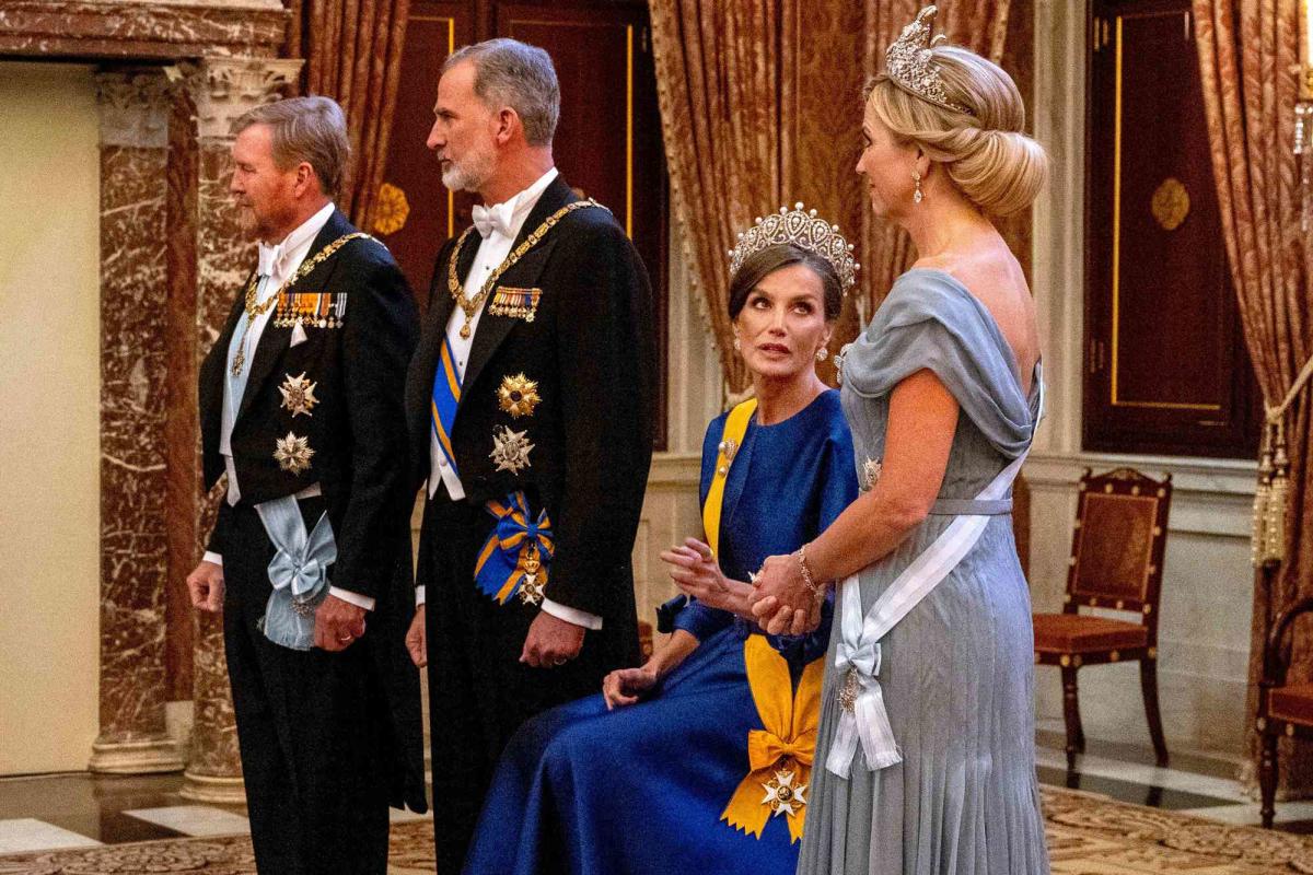 Why Queen Letizia of Spain Sat to Greet Guests in Her Ballgown at State Banquet in the Netherlands