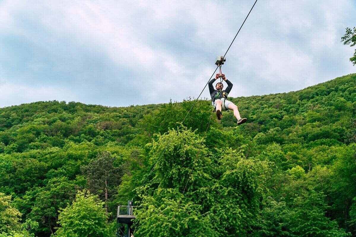 New zipline opened near a cave in the treetops