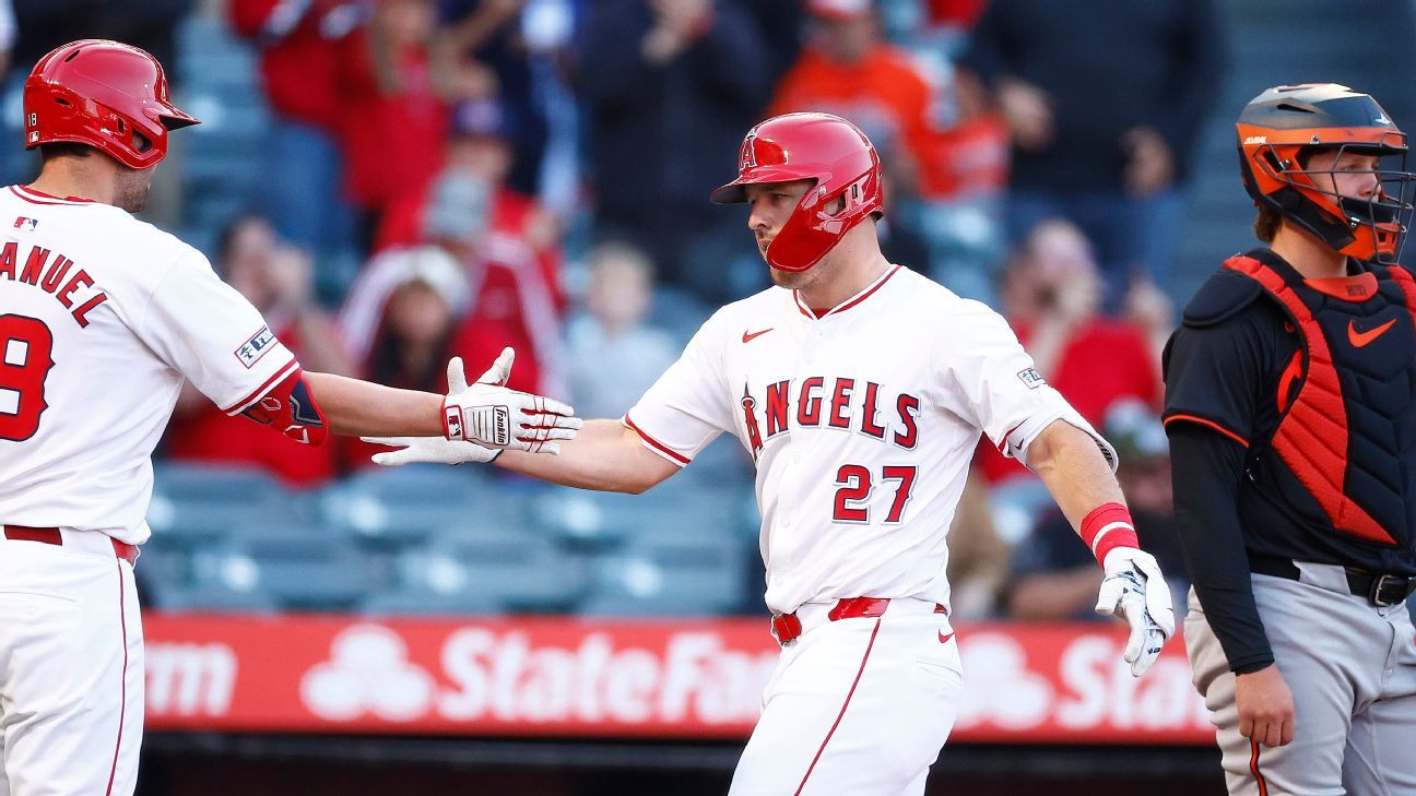 Trout delivers early as Angels move slugger to leadoff spot