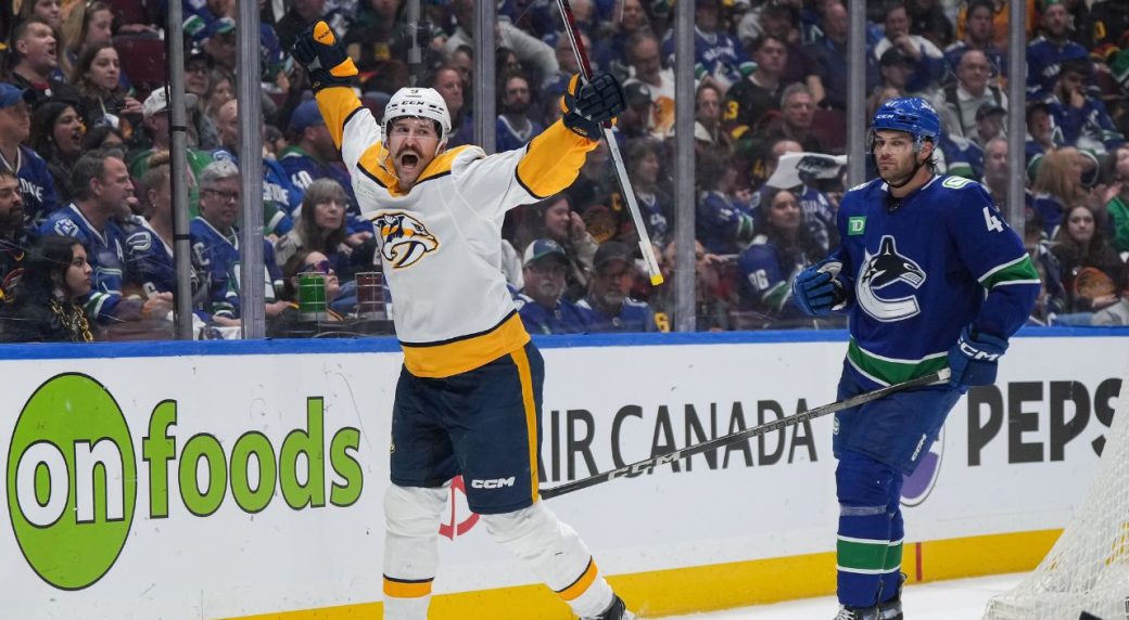 Nashville Predators level series with victory over Vancouver Canucks