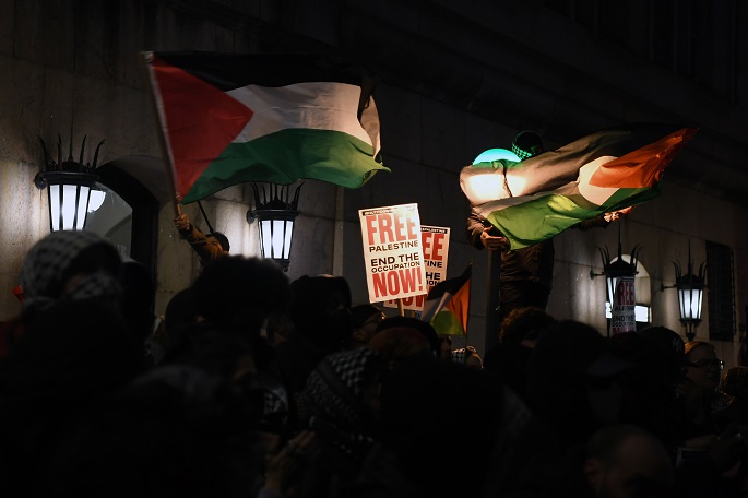 Pro-Palestinian protesters rally at University of California