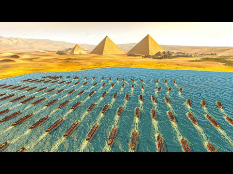 THE FALL of EGYPT (64K Men Land Battle &amp; Siege) - Total War ROME 2 (Caesar vs Pharaoh)