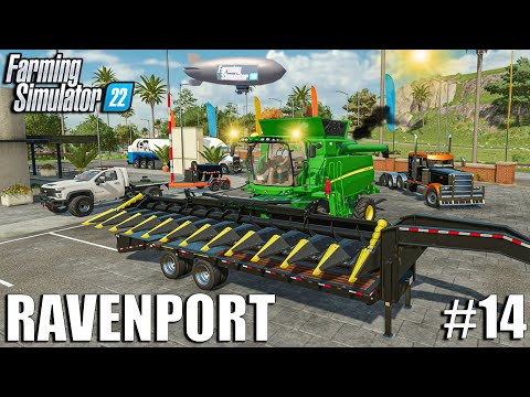 Harvesting SUNFLOWERS with the NEW Olimac 12 | Ravenport | Episode #14 | Farming Simulator 22