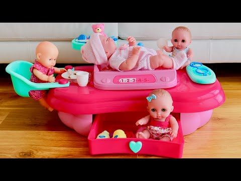 Baby Born, Baby Annabell &amp; Twin Baby Dolls : Nursery Center Playset Unboxing, Set Up and Play Time