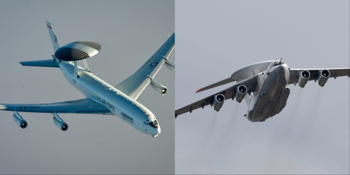 Russia's hunted A-50 command planes are its eyes over Ukraine. Here's how it compares to the Boeing E-3 Sentry.