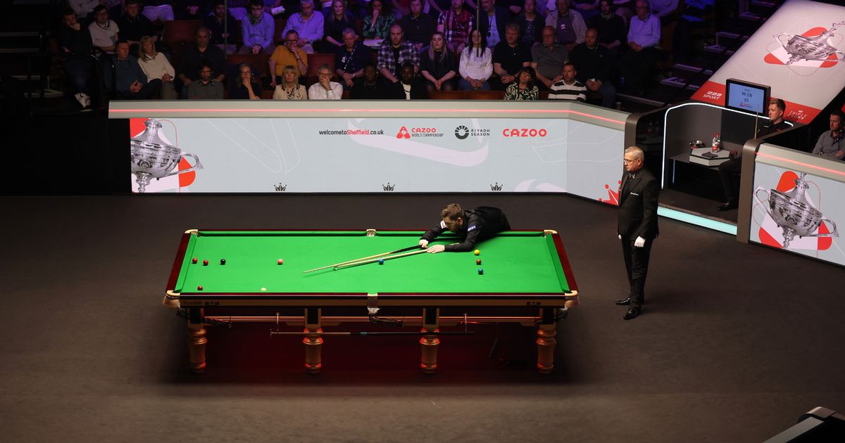 World Snooker Championship drama after fan throws up during tense Crucible final