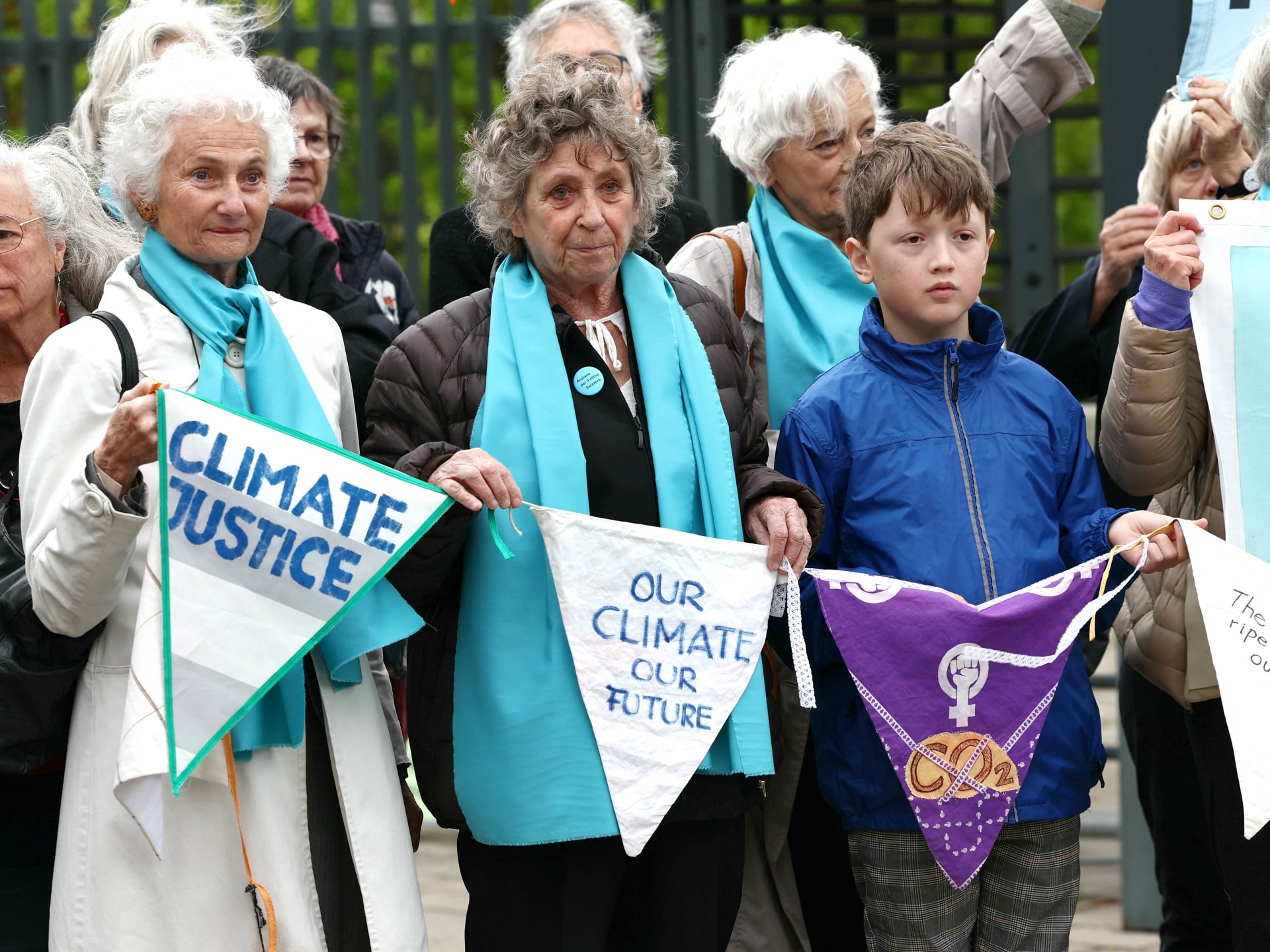 Top European court hands Swiss women victory in landmark climate ruling