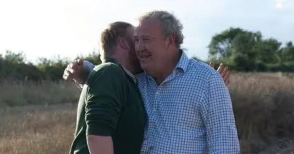 Jeremy Clarkson hugs tearful Kaleb Cooper as he's devastated by Clarkson's Farm news