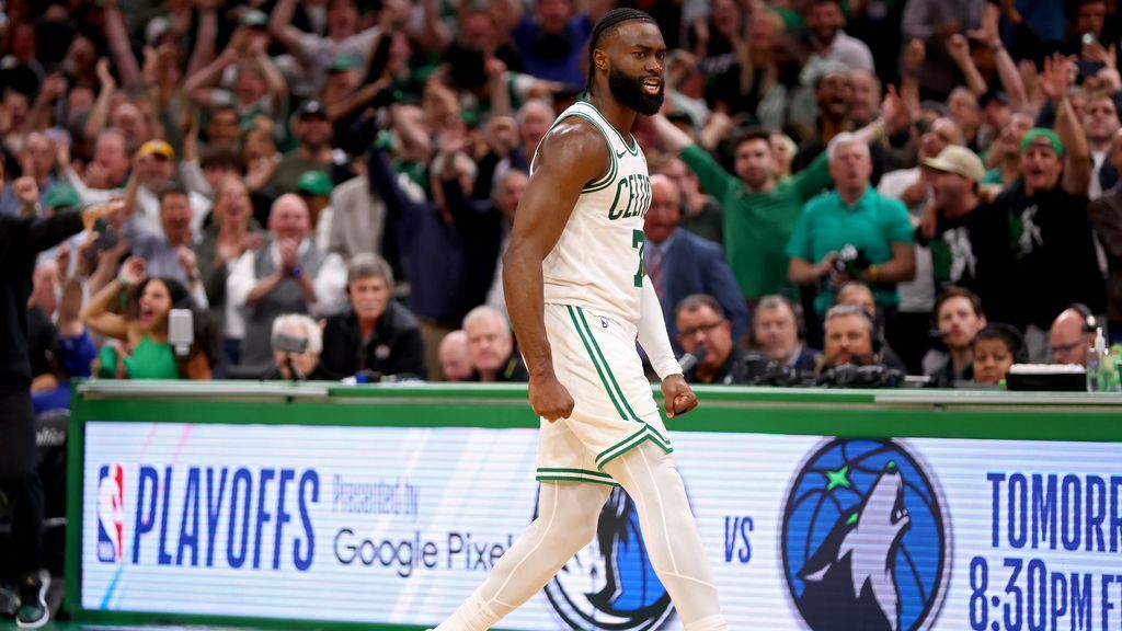 Jaylen Brown's 3 rescues Celtics in Game 1 thriller vs. Pacers