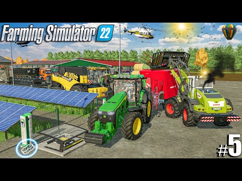 Building SOLAR PANELS &amp; Feeding 2000 COWS | 2000 Cows Farm Ep.5 | Farming Simulator 22