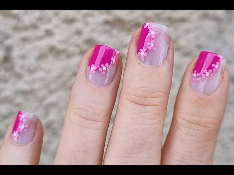 Negative Space Pink NAIL ART | Girly Flower NAILS For Beginners! | Easy Nail Tutorial At Home