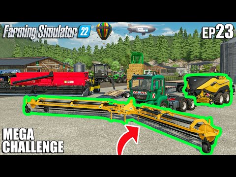 BUYING THE MOST STRANGE BALER IN FS22 | MEGA Equipment Challenge #23 | Farming Simulator 22