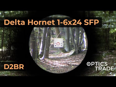 Delta Hornet 1-6x24 SFP Reticle D2BR | Optics Trade Reticle Subtensions