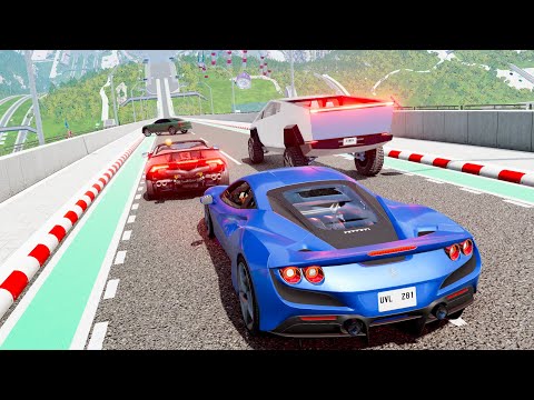 Big Ramp Jumps with Real Car Mods #6 - BeamNG Drive Crashes | DestructionNation