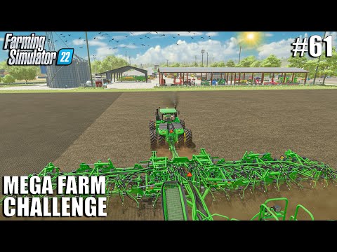 Planting SOYBEANS with JOHN DEERE C850 AIR DRILL | MEGA FARM Ep.61 | Farming Simulator 22