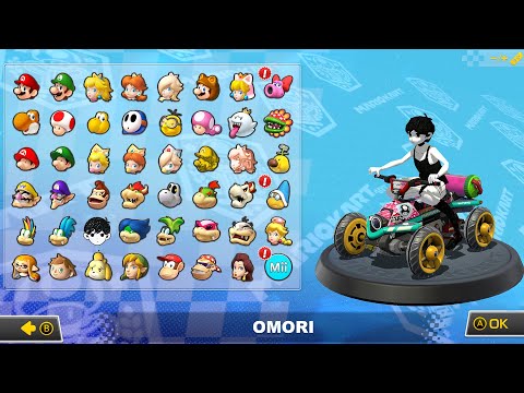 What if you play OMORI in Mario Kart 8 Deluxe (DLC Courses) 4K