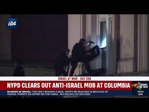NYPD riot police clear out anti-Israel protesters occupying Columbia University building